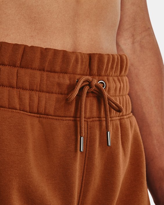 Women's UA Playback Fleece Shorts, Orange, pdpMainDesktop image number 3